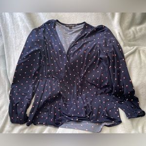 Long sleeve wrap shirt